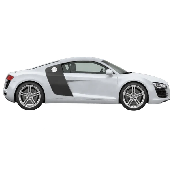 2008 Audi R8 in Silber, Ansicht: Seite (nach rechts gewandt)