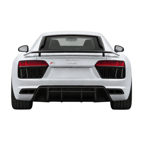 2020 Audi R8 in Silber, Ansicht: Heck