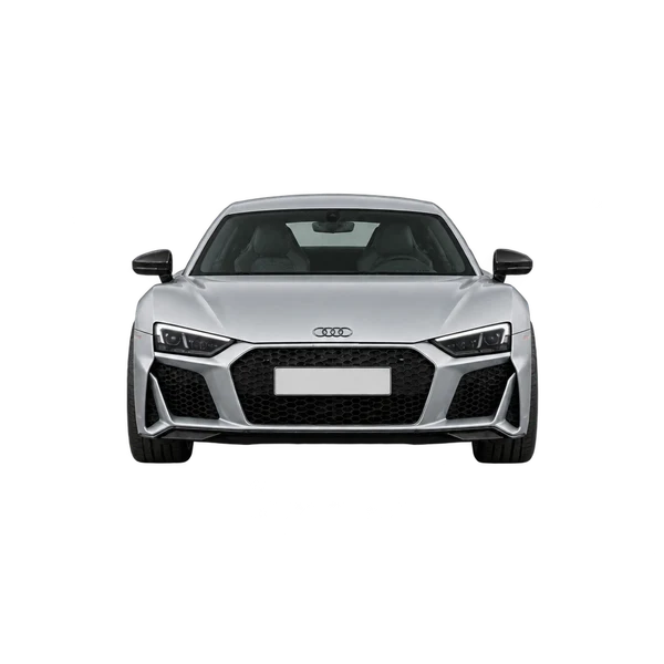 2025 Audi R8 in Silber, Ansicht: Front