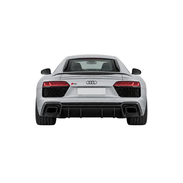 2025 Audi R8 in Silber, Ansicht: Heck
