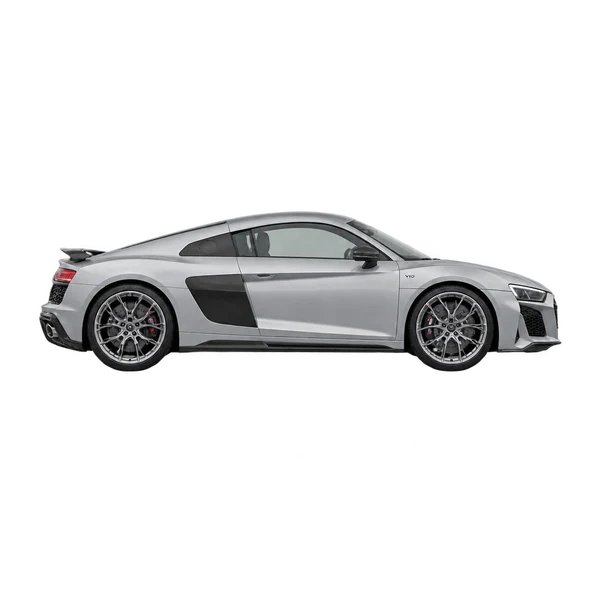2026 Audi R8 in Silber, Ansicht: Seite (nach rechts gewandt)