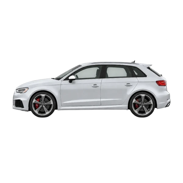 2015 Audi RS 3 Sportback in Silber, Ansicht: Seite (nach links gerichtet)