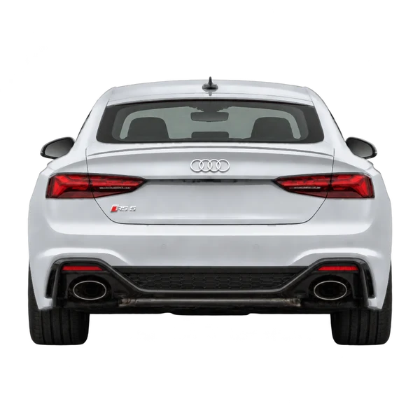 2021 Audi RS 5 Sportback in Silber, Ansicht: Heck