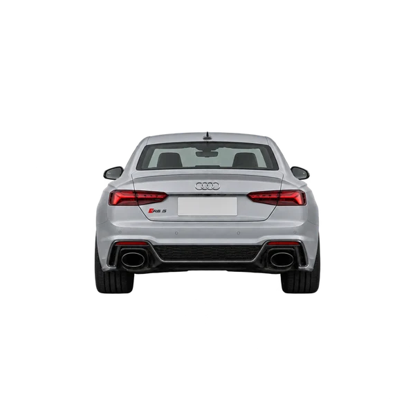 2025 Audi RS 5 in Silber, Ansicht: Heck