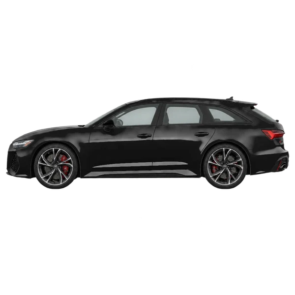 Audi RS 6 Avant 2021 noir, vue côté (vers la gauche)