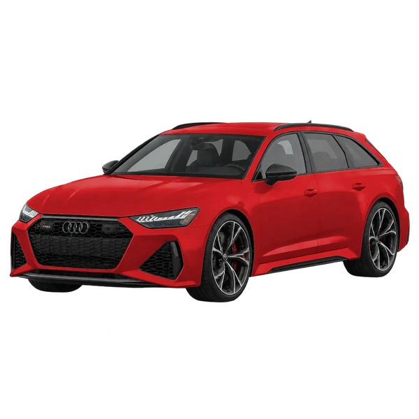 Audi RS 6 Avant 2021 rouge, vue trois-quarts avant (orienté vers la gauche)