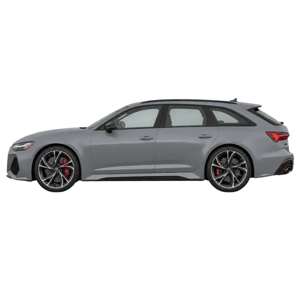 2025 Audi RS 6 Avant in Grau, Ansicht: Seite (nach links gerichtet)