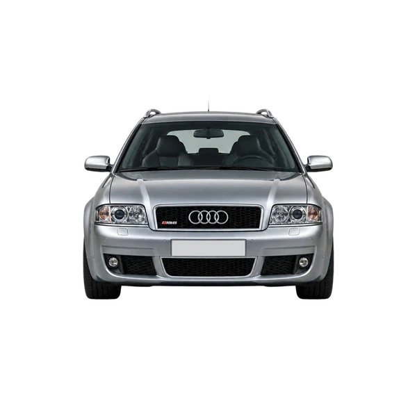 Audi RS 6 2004 باللون فضي، منظر أمامي
