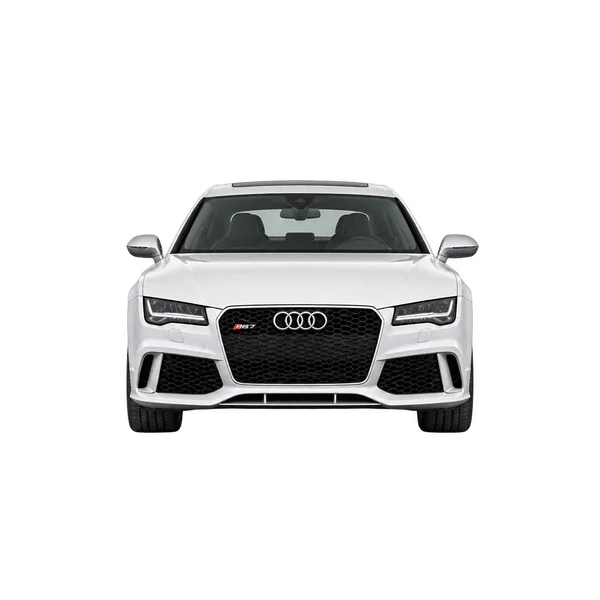 ホワイトの2014 Audi RS 7(正面ビュー)