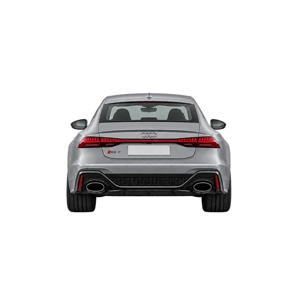 2022 Audi RS 7 in Silber, Ansicht: Heck