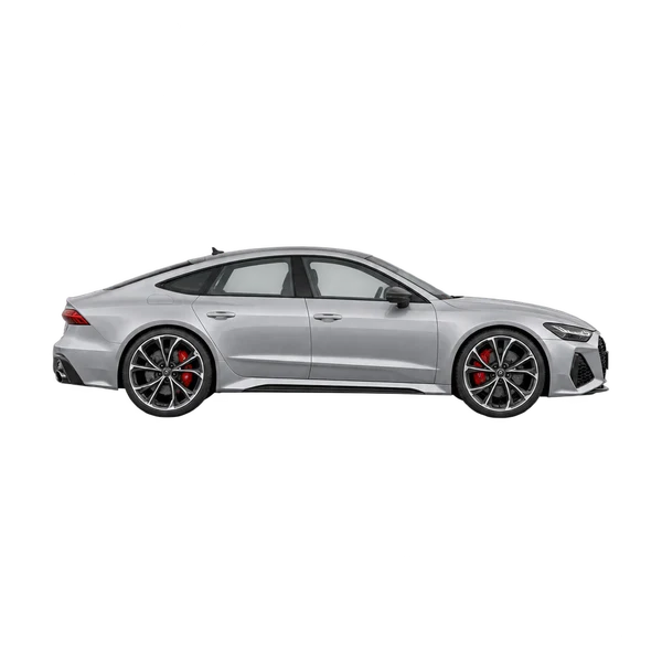 2022 Audi RS 7 in Silber, Ansicht: Seite (nach rechts gewandt)