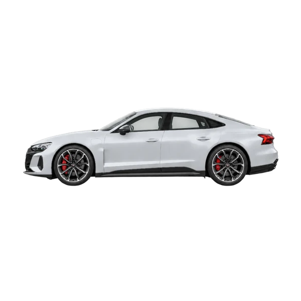 Audi RS e-tron GT Performance 2026 prata, vista lateral (voltada para a esquerda)