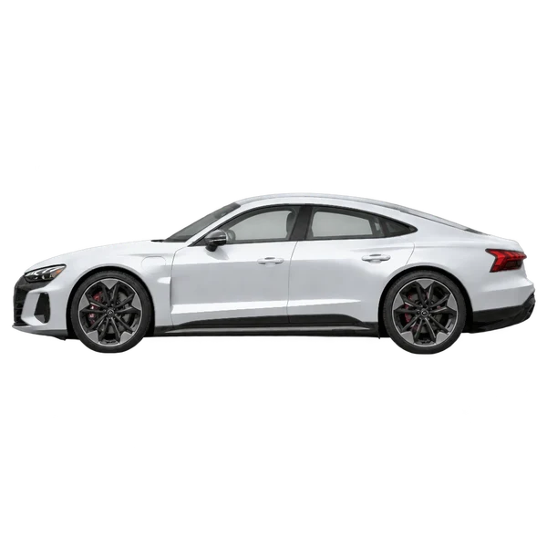 2024 Audi RS e-tron GT in Silber, Ansicht: Seite (nach links gerichtet)