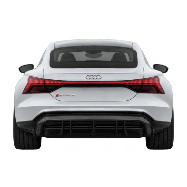 2026 Audi RS e-tron GT in Silber, Ansicht: Heck