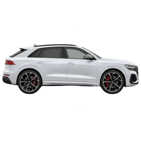 2021 Audi RS Q8 in Silber, Ansicht: Seite (nach rechts gewandt)