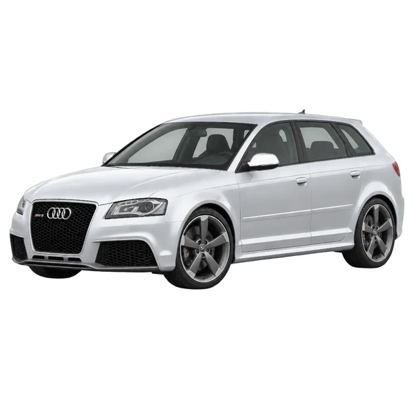 2012 AUDI RS3 — Front three-quarter (facing left)، silver