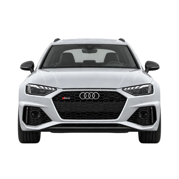 シルバーの2022 Audi RS4 Avant（正面ビュー）