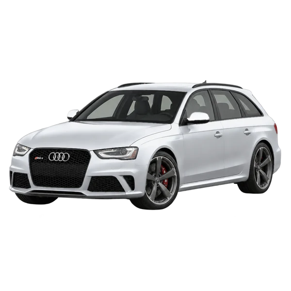 2015 Audi RS4 in Silber, Ansicht: Dreiviertelansicht vorne (nach links gerichtet)