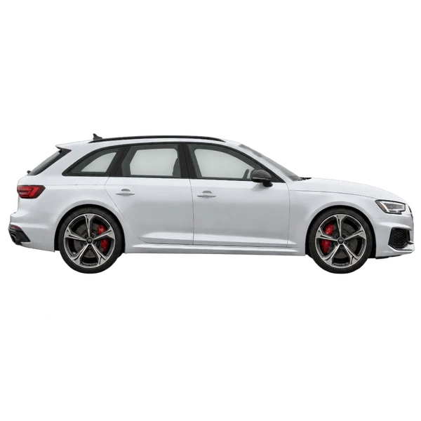 2017 Audi RS4 in Silber, Ansicht: Seite (nach rechts gewandt)