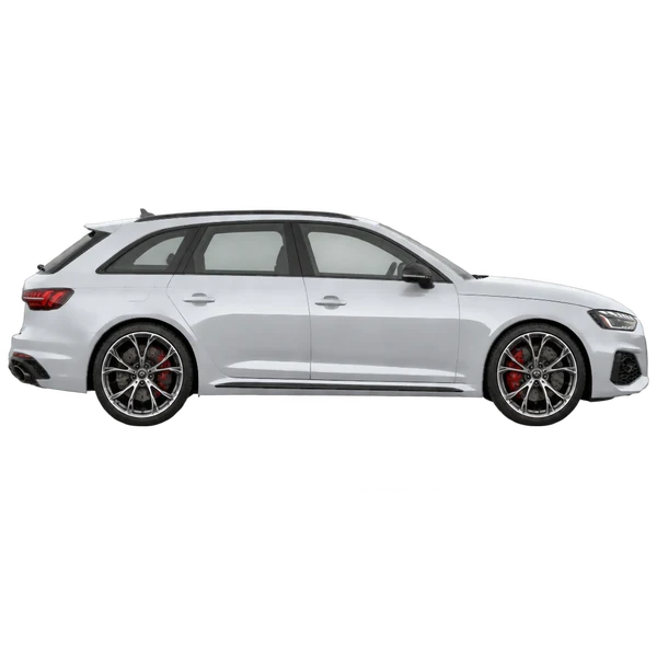 2020 Audi RS4 in Silber, Ansicht: Seite (nach rechts gewandt)