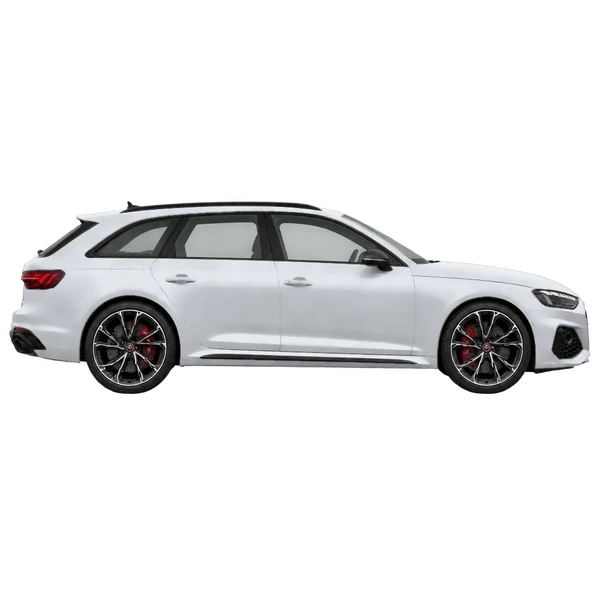 2022 Audi RS4 in Silber, Ansicht: Seite (nach rechts gewandt)
