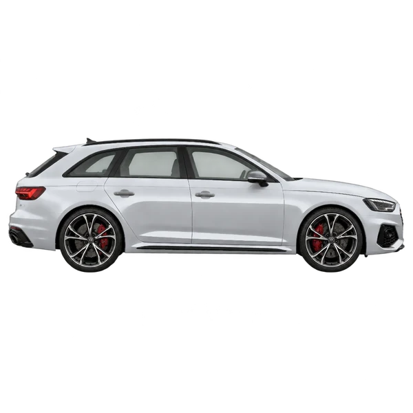2026 Audi RS4 in Silber, Ansicht: Seite (nach rechts gewandt)
