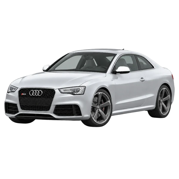 2013 Audi RS5 in Silber, Ansicht: Dreiviertelansicht vorne (nach links gerichtet)