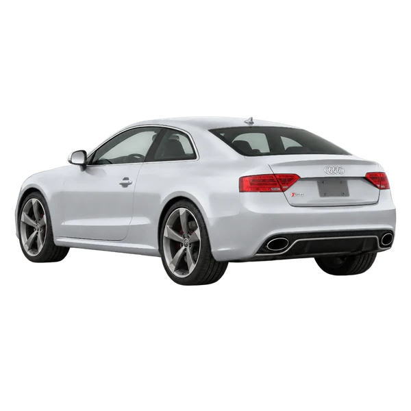 2014 Audi RS5 in Silber, Ansicht: Dreiviertelansicht von hinten (nach links gerichtet)