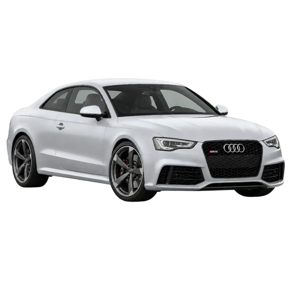 2015 Audi RS5 in Silber, Ansicht: Dreiviertelansicht vorne (nach links gerichtet)