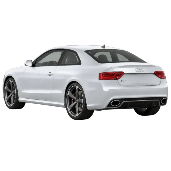 2015 Audi RS5 in Silber, Ansicht: Dreiviertelansicht von hinten (nach links gerichtet)