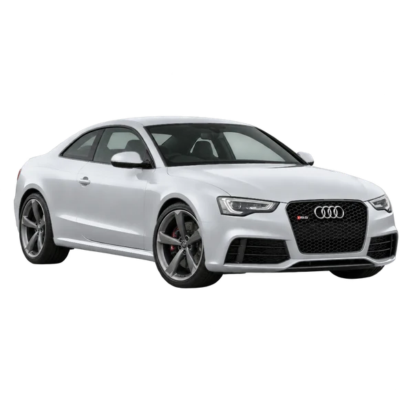 2016 Audi RS5 in Silber, Ansicht: Dreiviertelansicht vorne (nach links gerichtet)