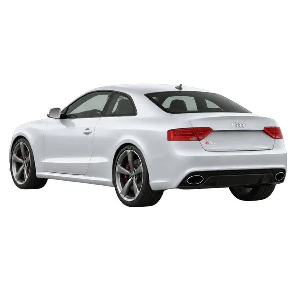 2016 Audi RS5 in Silber, Ansicht: Dreiviertelansicht von hinten (nach links gerichtet)