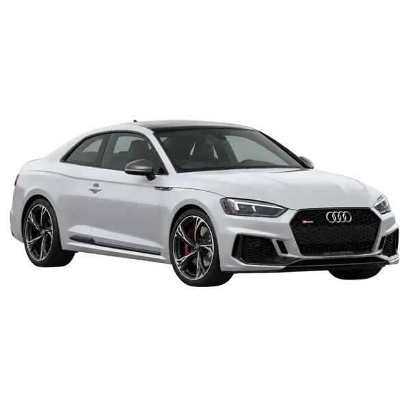 2017 Audi RS5 in Silber, Ansicht: Dreiviertelansicht vorne (nach links gerichtet)
