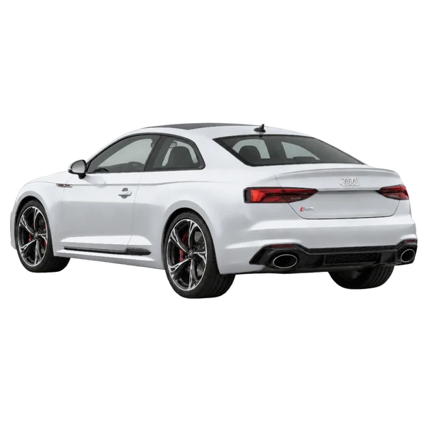 2017 Audi RS5 in Silber, Ansicht: Dreiviertelansicht von hinten (nach links gerichtet)