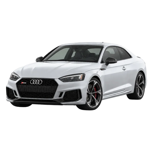 2019 Audi RS5 in Silber, Ansicht: Dreiviertelansicht vorne (nach links gerichtet)