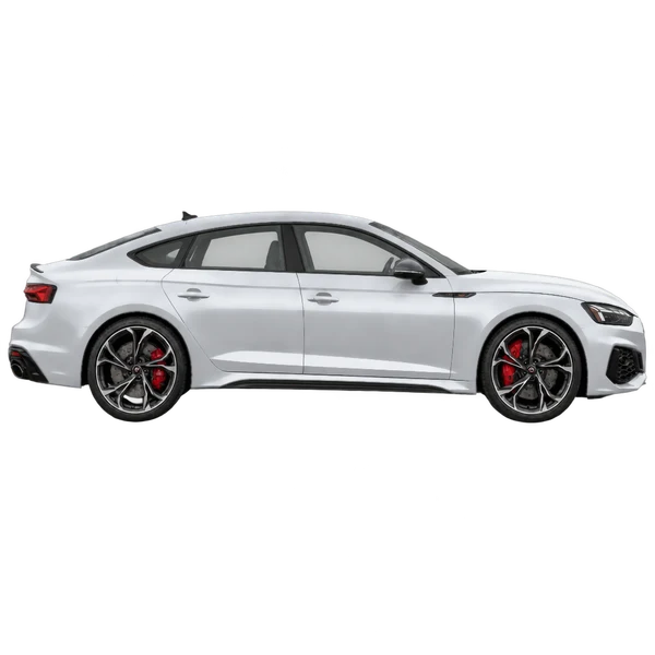 2023 Audi RS5 in Silber, Ansicht: Seite (nach rechts gewandt)