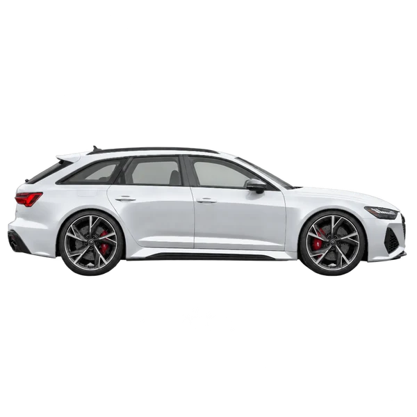 2023 Audi RS6 Avant in Silber, Ansicht: Seite (nach rechts gewandt)
