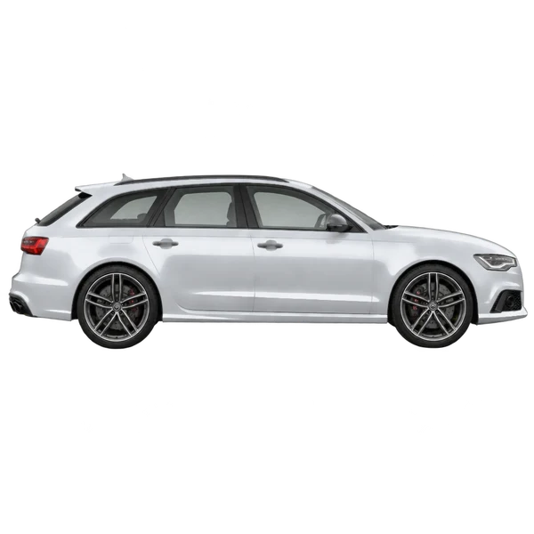 2014 Audi RS6 in Silber, Ansicht: Seite (nach rechts gewandt)