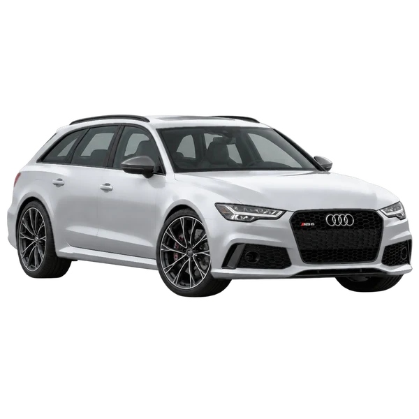 2015 Audi RS6 in Silber, Ansicht: Dreiviertelansicht vorne (nach links gerichtet)