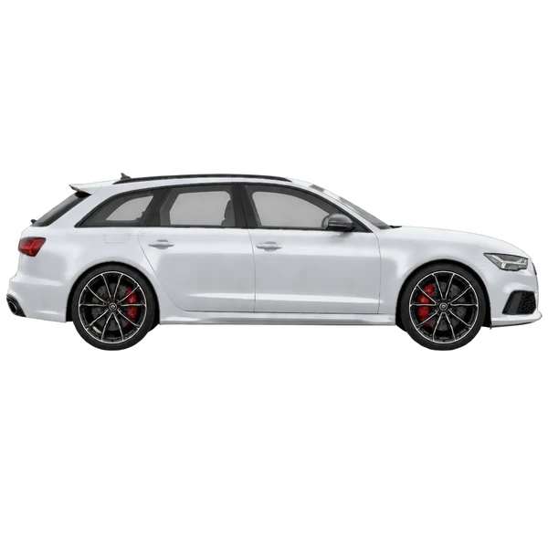 2018 Audi RS6 in Silber, Ansicht: Seite (nach rechts gewandt)