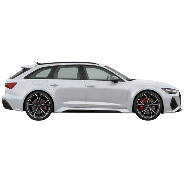 2022 Audi RS6 in Silber, Ansicht: Seite (nach rechts gewandt)