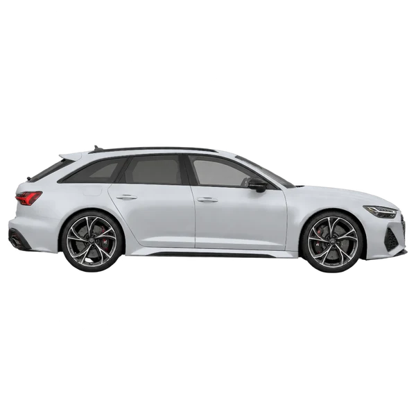 2025 Audi RS6 in Silber, Ansicht: Seite (nach rechts gewandt)