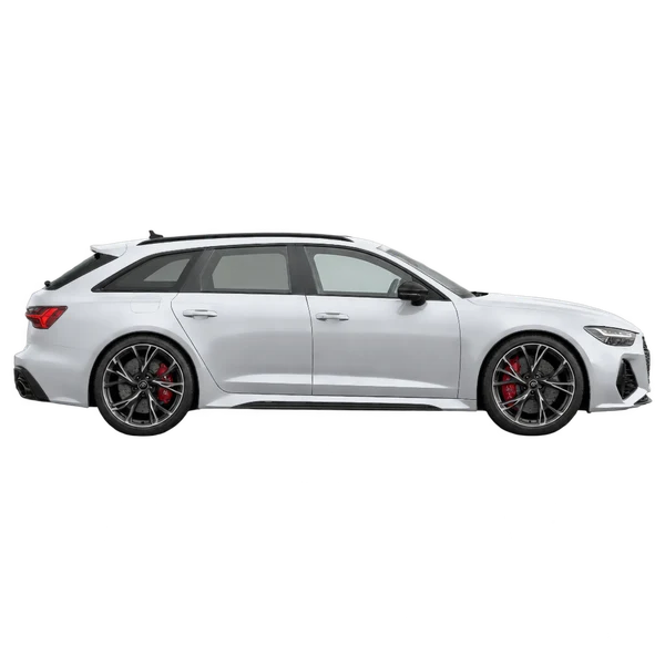 2026 Audi RS6 in Silber, Ansicht: Seite (nach rechts gewandt)