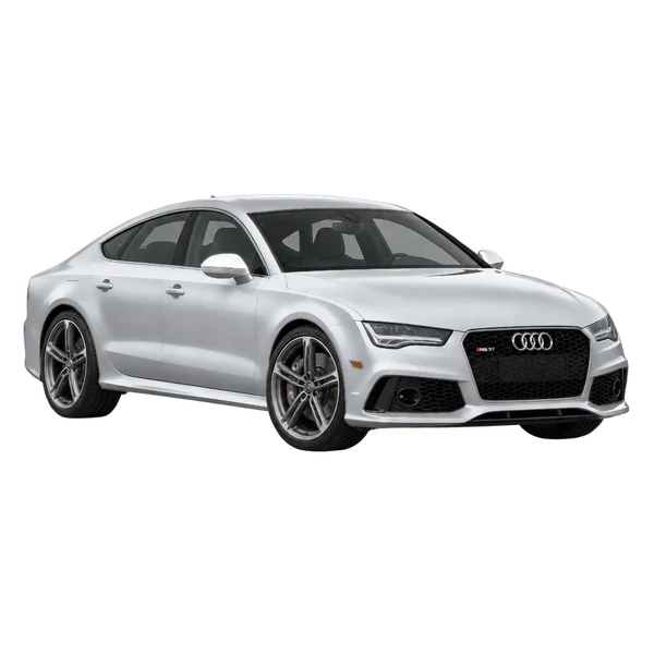 2014 Audi RS7 in Silber, Ansicht: Dreiviertelansicht vorne (nach links gerichtet)