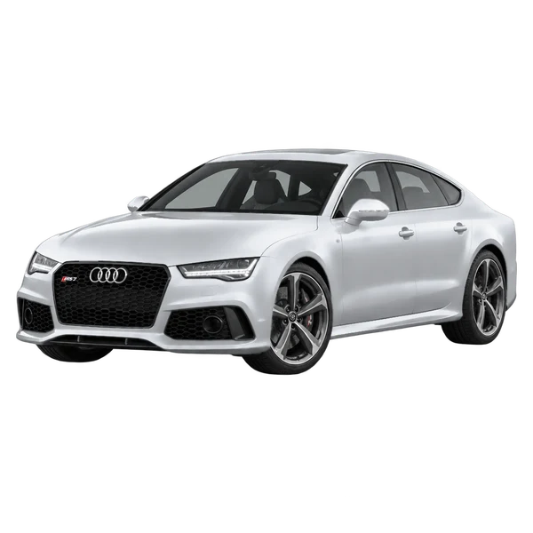 2016 Audi RS7 in Silber, Ansicht: Dreiviertelansicht vorne (nach links gerichtet)