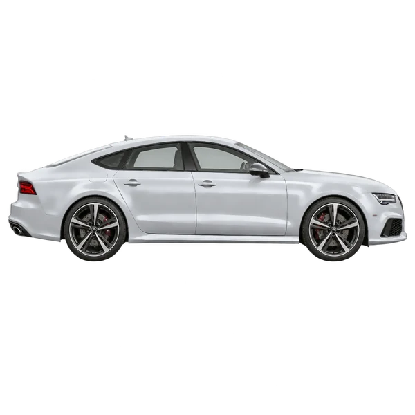 2018 Audi RS7 in Silber, Ansicht: Seite (nach rechts gewandt)