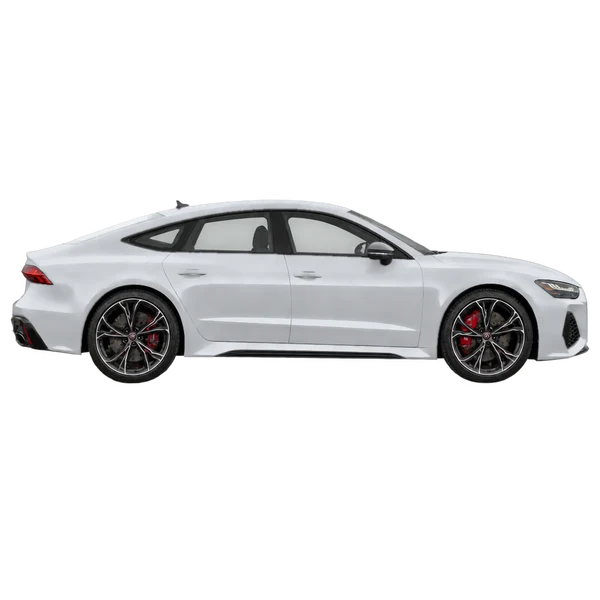 2019 Audi RS7 in Silber, Ansicht: Seite (nach rechts gewandt)