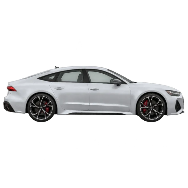 2020 Audi RS7 in Silber, Ansicht: Seite (nach rechts gewandt)