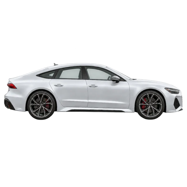 2022 Audi RS7 in Silber, Ansicht: Seite (nach rechts gewandt)