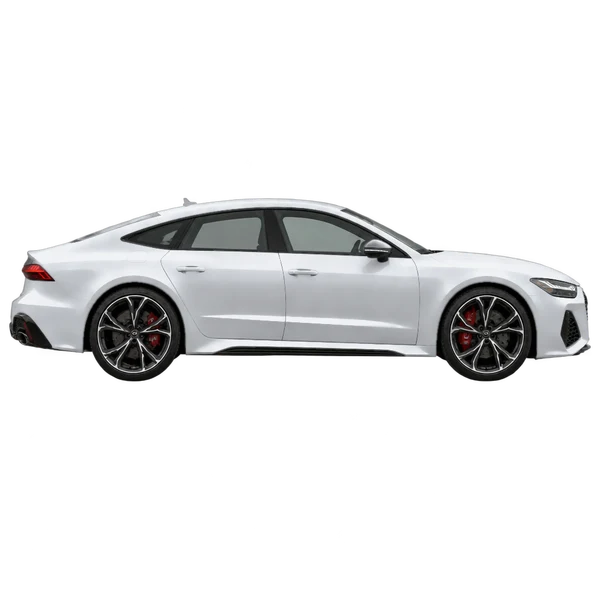 2024 Audi RS7 in Silber, Ansicht: Seite (nach rechts gewandt)